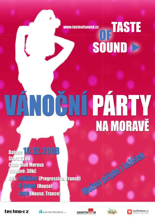Flyer k akci Taste Of Sound - Vánoce na Moravě (st 10. 12. 2008 21:00) Mojito Club, Zlín (CZ)