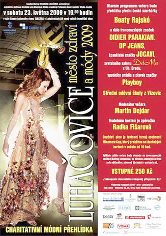 Flyer k akci Město zdraví a módy 2009 - módní přehlídka (so 23. 5. 2009 19:00) KD Elektra, Luhačovice (CZ)