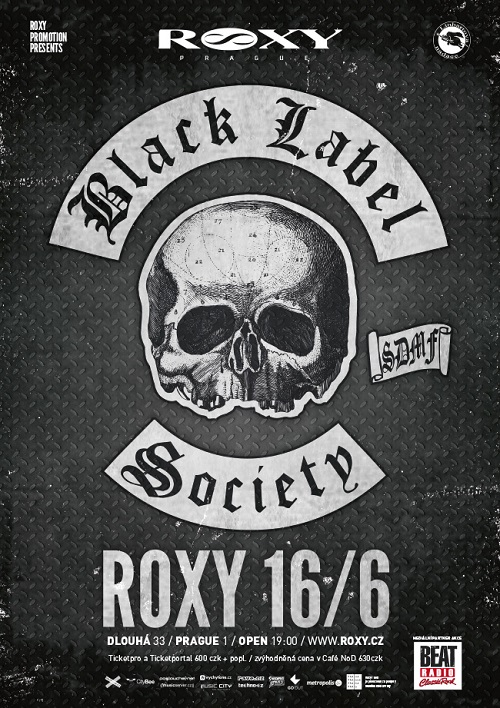 Flyer k akci Black Label Society @ ROXY (po 16. 6. 2014 21:00) Roxy, Praha (CZ)