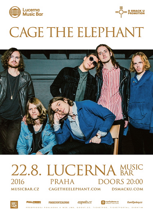 Flyer k akci Cage The Elephant (po 22. 8. 2016 20:00) Lucerna - Music Bar, Praha (CZ)