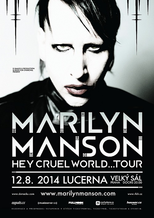 Flyer k akci Marilyn Manson (USA) (út 12. 8. 2014 21:00) Lucerna - Velký sál, Praha (CZ)