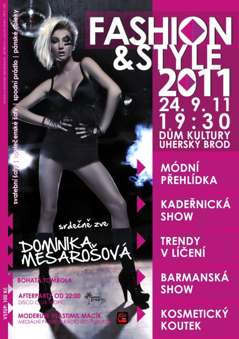 Flyer k akci Fashion & Style 2011 (so 24. 9. 2011 19:30) Kulturní dům - Velký sál, Uherský Brod (CZ)