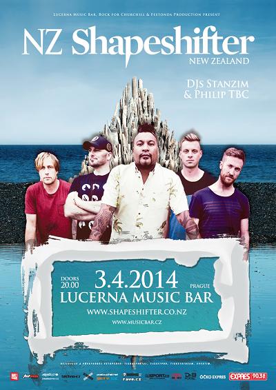 Flyer k akci Shapeshifter (čt 03. 4. 2014 21:00) Lucerna - Music Bar, Praha (CZ)