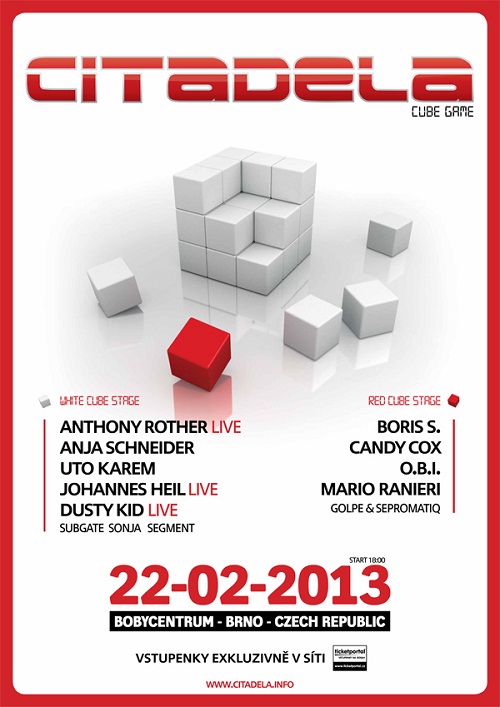 Flyer k akci Citadela Cube Game (pá 22. 2. 2013 12:00) Boby Centrum, Brno (CZ)