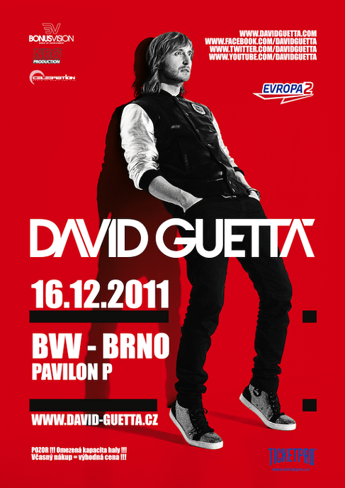 Flyer k akci David Guetta (pá 16. 12. 2011 21:00) BVV, Brno (CZ)