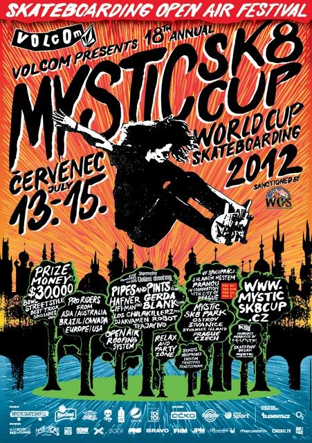 Flyer k akci Mystic SK8 Cup (ne 15. 7. 2012 21:00) Praha, Praha (CZ)
