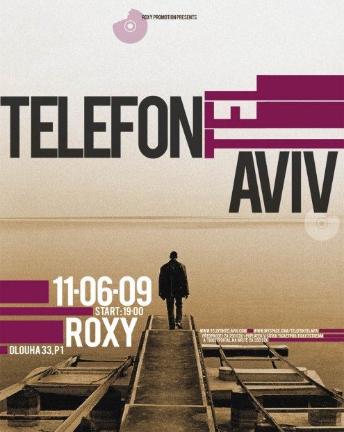 Flyer k akci Telefon Tel Aviv (čt 11. 6. 2009 19:00) Roxy, Praha (CZ)
